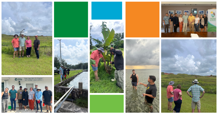 collage of various pictures from Guam